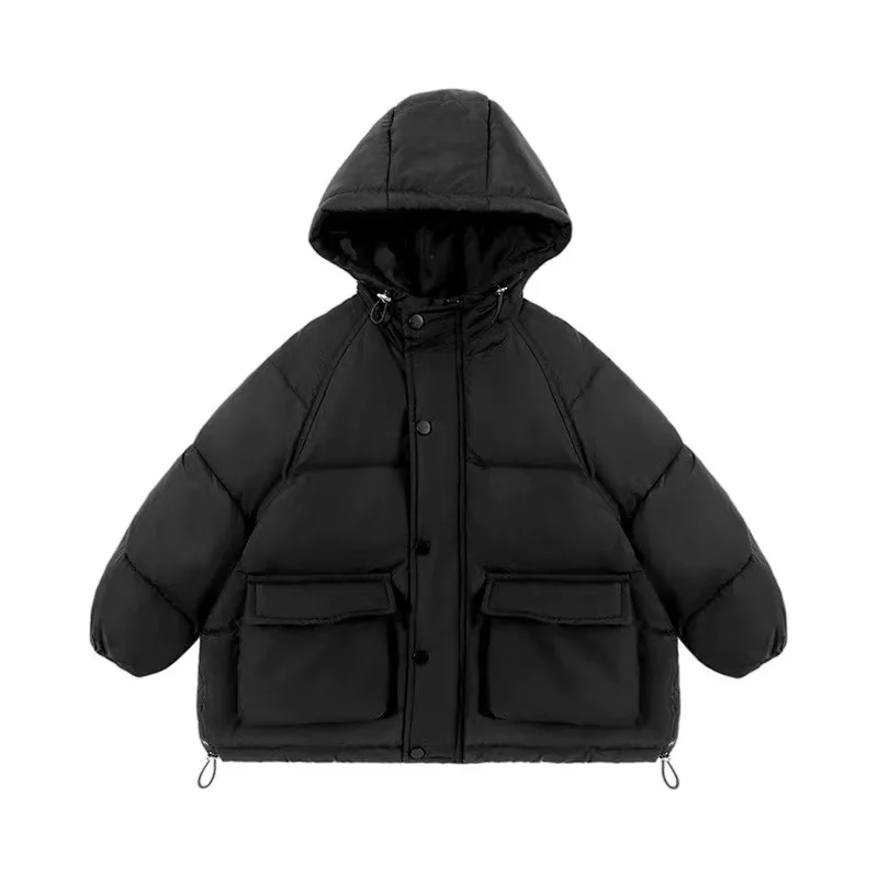 Children's Down cotton jacket girls' short new Korean version bread jacket thickened cotton waterproof Comfortable