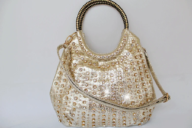 2025 Luxury Fashion Diamonds Women Handbags Genuine Leather Shoulder Bag Female White Rhinestone Messenger Crossbody Tote Bags 4