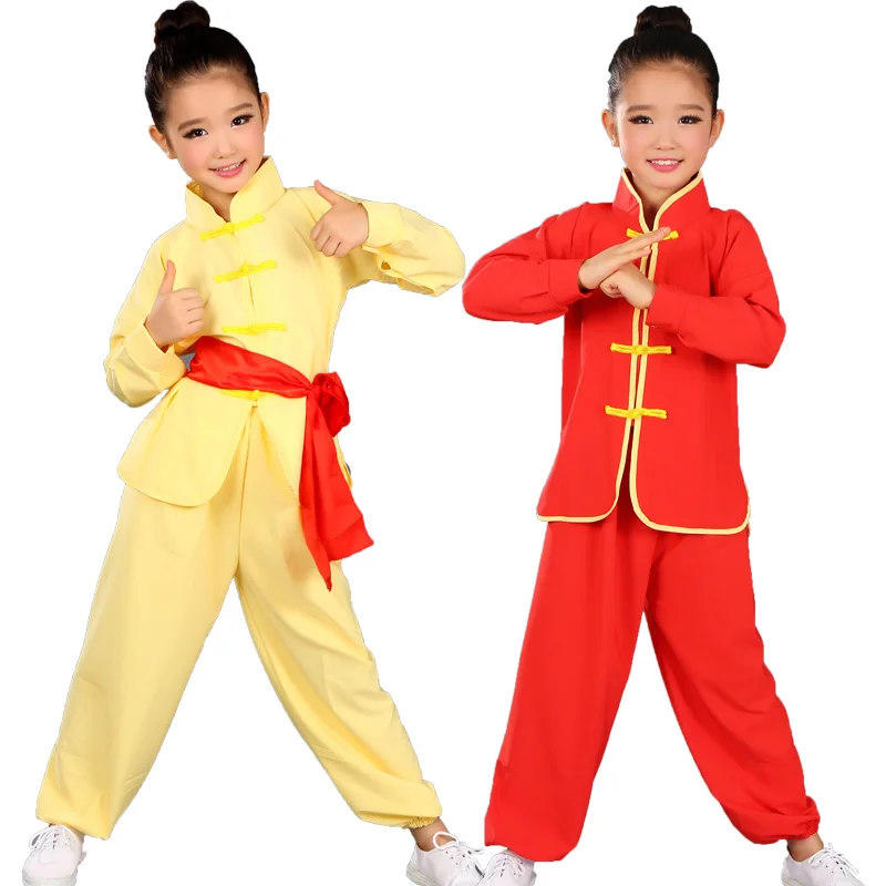 Chinese Traditional KungFu Uniform For Kid Men Women Wushu Tai Chi