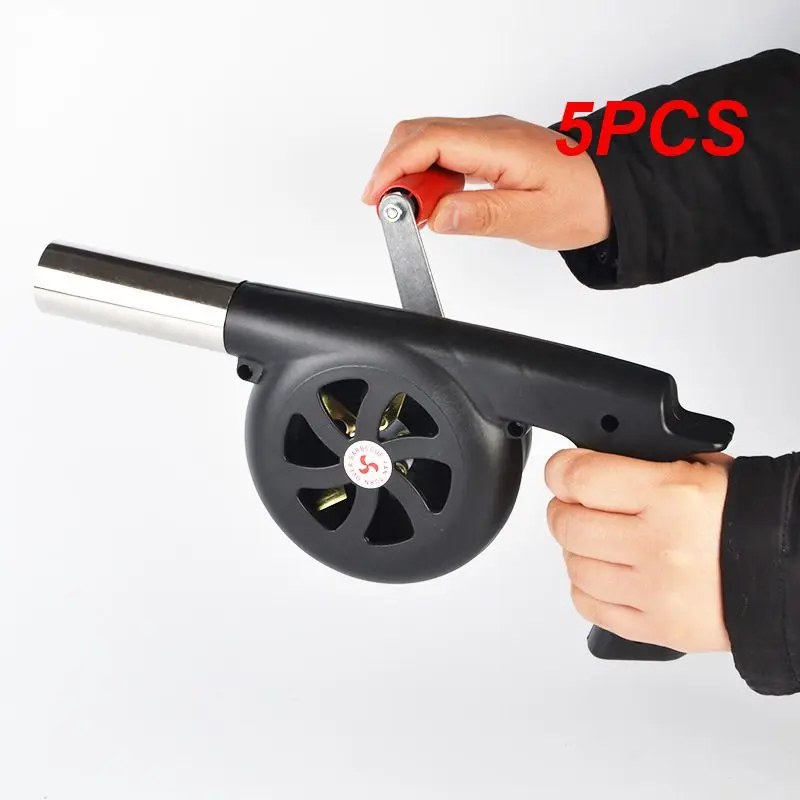

5PCS Hand Blower Household Hand Portable Barbecue Blower Small Hair Dryer Outdoor Barbecue Accessories Tools Camping Equipment