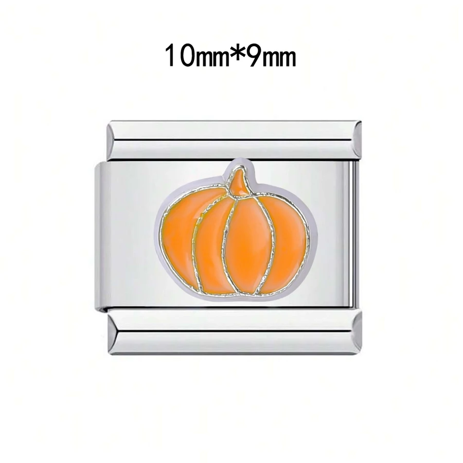 1PC DIY Edelstahl Italienische Charm Links Serie Fit 9mm Armbänder Frauen Männer Schmuck Machen Zubehör Obst Kirsche ananas – Detail 15