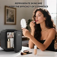 Мини-холодильник на 4 литра/6 банок, портативный охладитель и подогреватель, холодильник для спальни, офиса и автомобиля, отлично подходит для еды, напитков, косметики — изображение 2
