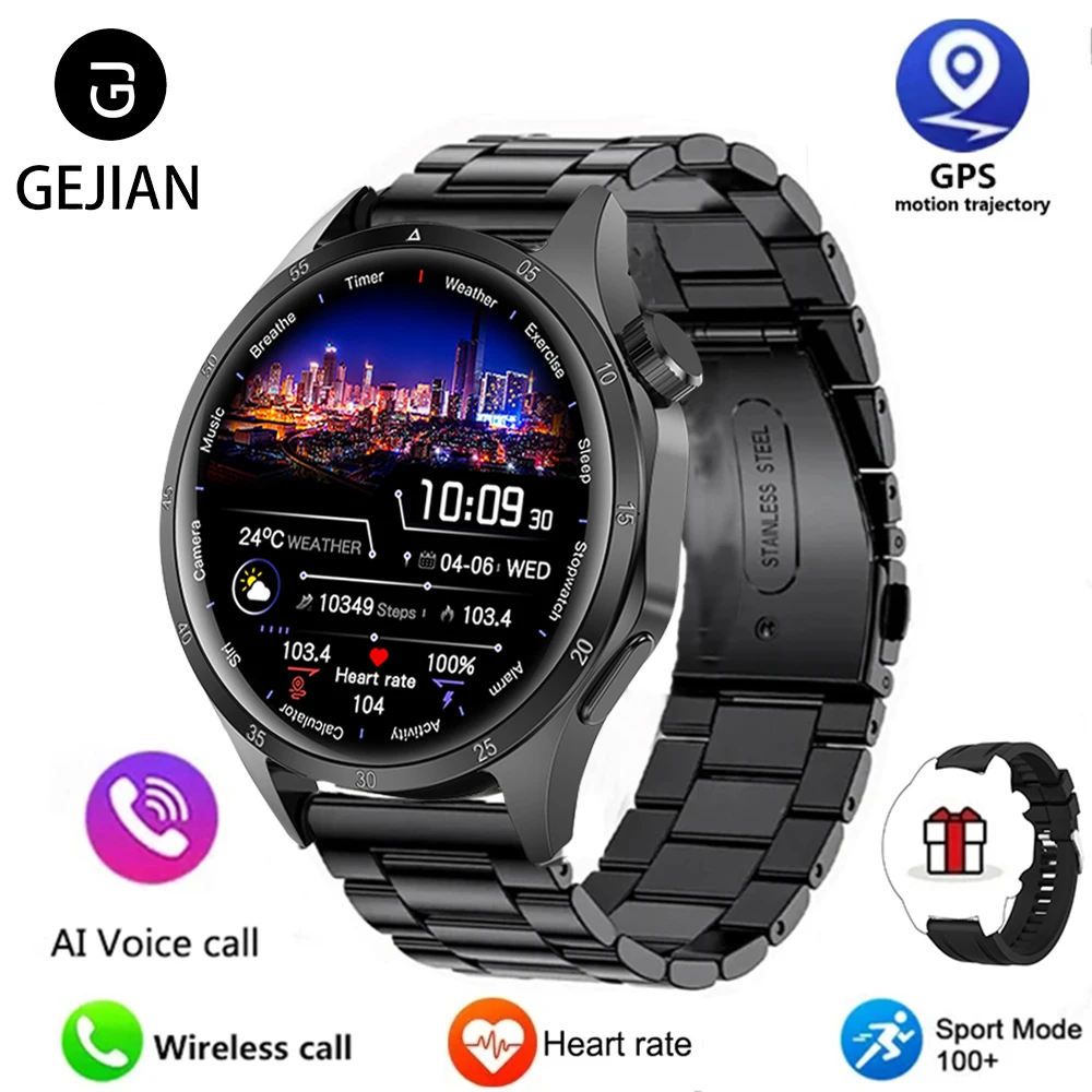 2025 New Mens Smart Watch 360 360 Bluetooth Call Smartwatch AMOLED Screen GPS - Picture 31 of 32