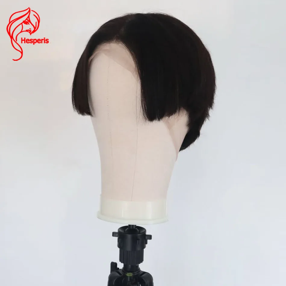 Hesperis Brazilian Remy Full Lace Human Hair Wig Natural Color And Brown Middle Part Men Wigs Bleached Knots Boy Wigs