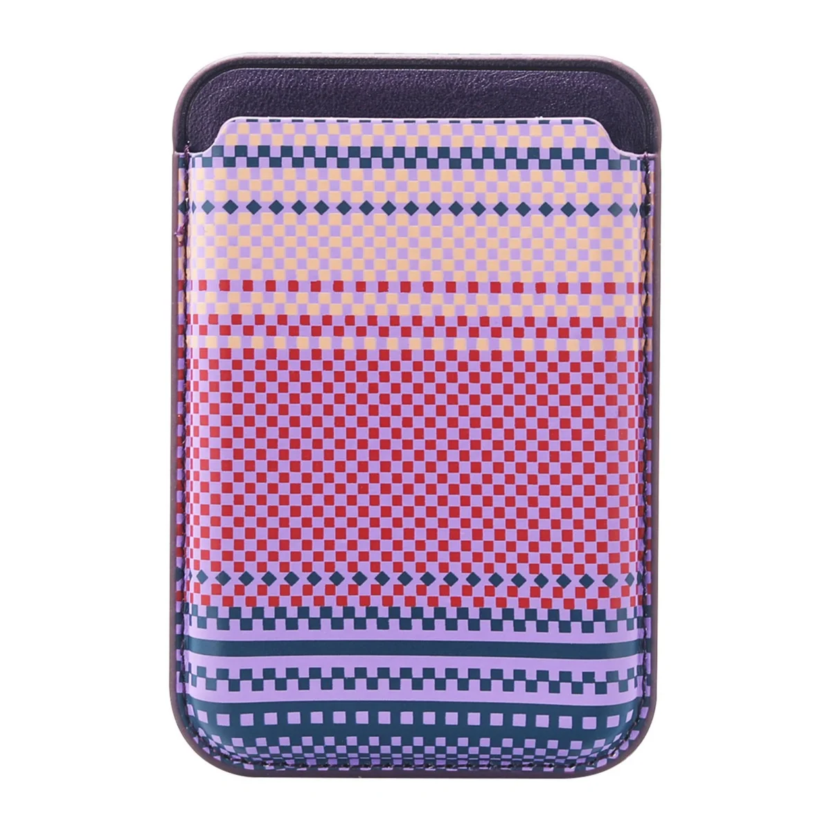 Enhanced Carbon Fiber Leather Magnetic Wallet Card Holder with Photo Pocket Cover