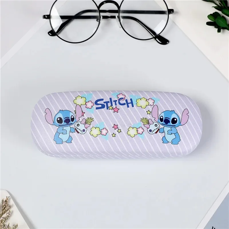 Disney Cartoon Lilo & Stitch Glasses Case Anime Series Cute Pattern Hard Shell Protective Case Glasses Box for Children Gifts