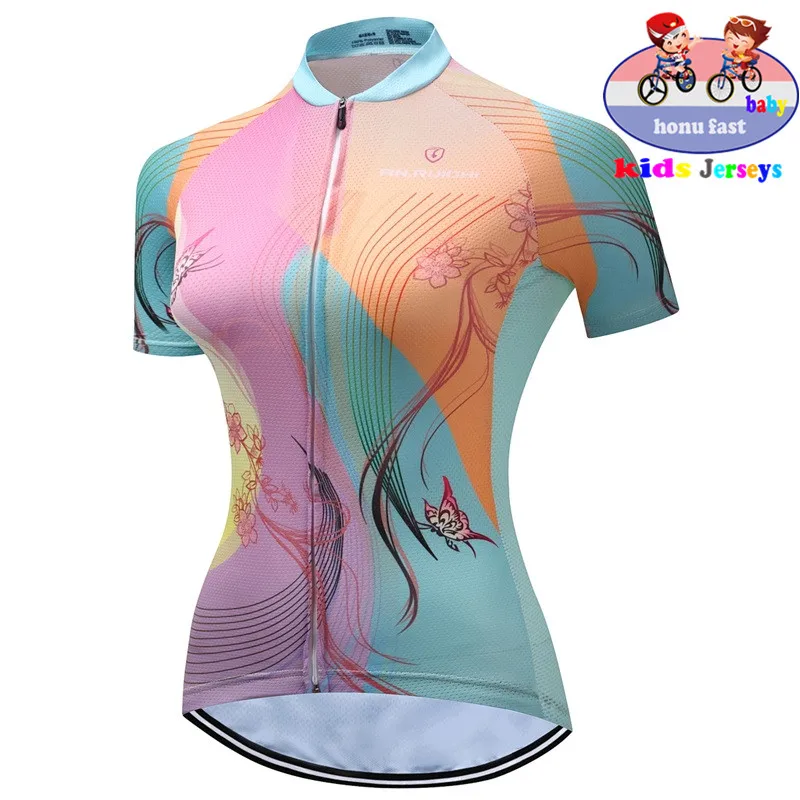 2023 Baby Girl New Kids Short Sleeve Cycling Jersey Set Breathable Children Bike Clothing GRILS Quick Dry Summer Bike Uniform 5