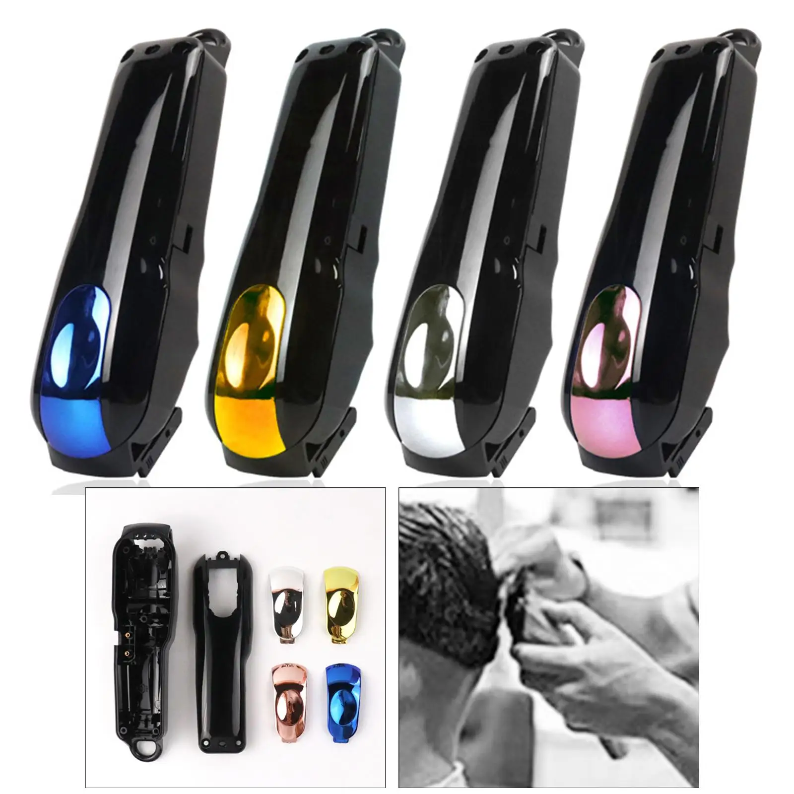Wahl 8148 8591 전기 도금 헤어 커버, 상단 및 하단 커버