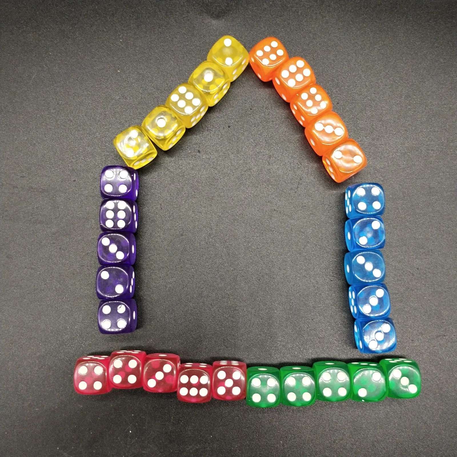 High Quality 12mm Multi Color Six Sided Spot D6 Playing Games Dice Set Opaque Dice For Bar Pub Club Party Board Game