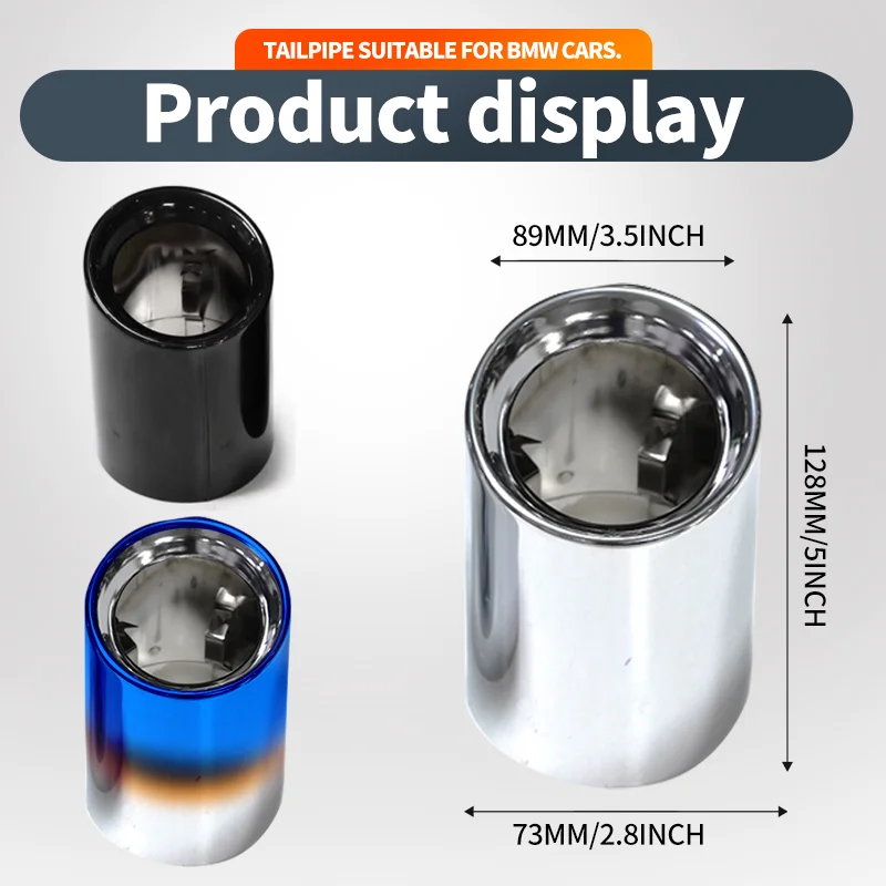 Exhaust Muffler Tip BMW X3 G01 X4 G02 Stainless Steel Black/Silver Exhaust Tip Nozzle Car Accessories