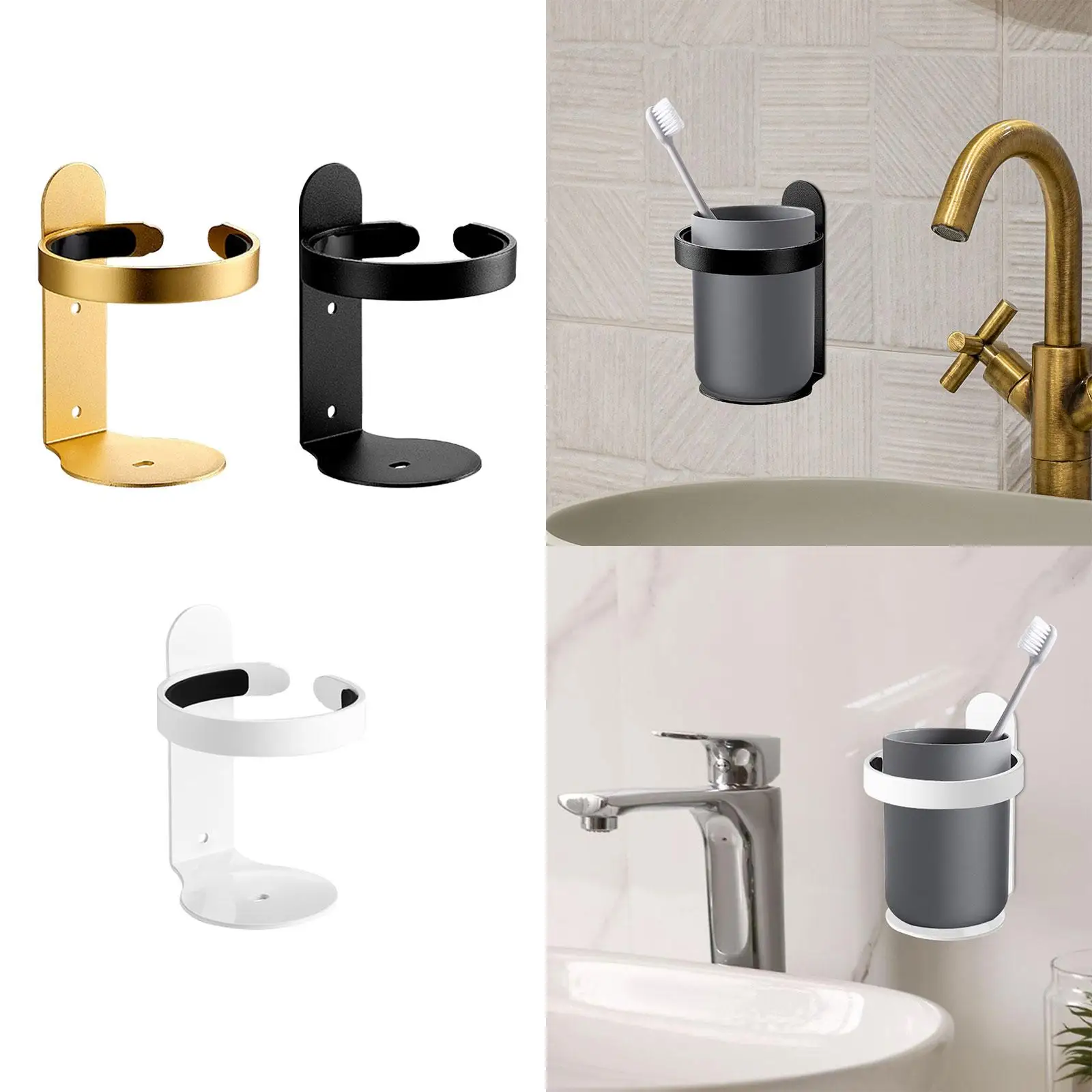 Toothbrush Holder Storage Rack Bathroom Shower Accessory Multi Functional Wall Mounted Rustpoof Shampoo Bottle Rack Hook