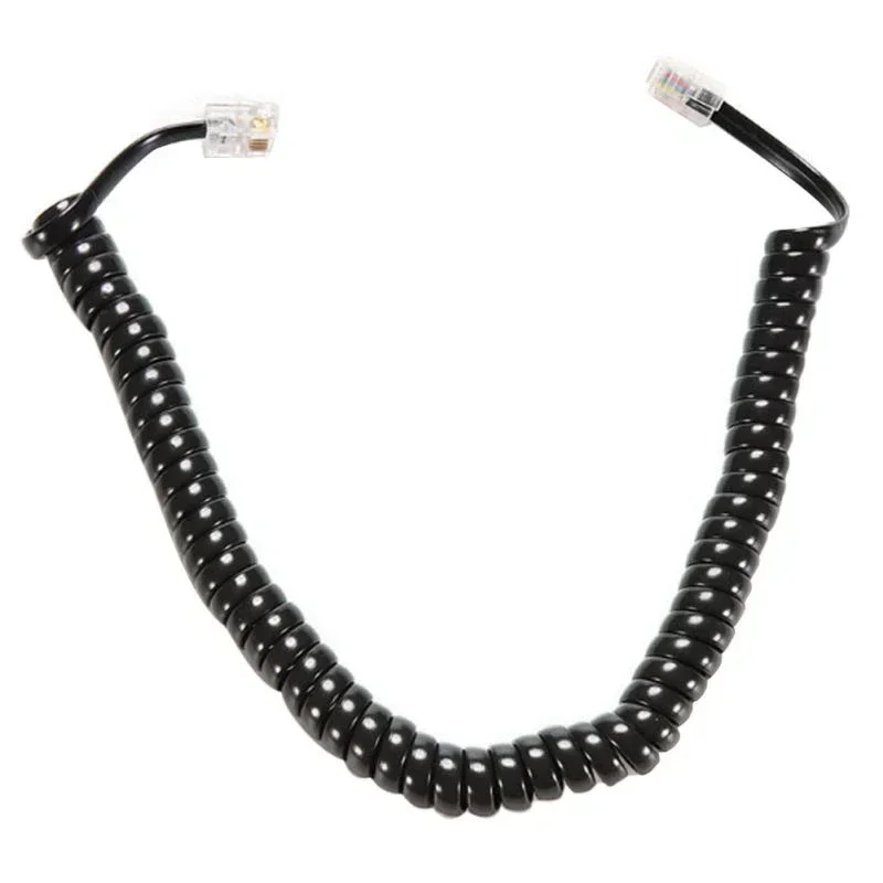 Telephone handset cord 3meters RJ10 Telephone Handset Extension Cord Curly Coiled Line Cable Spring Wire Voice