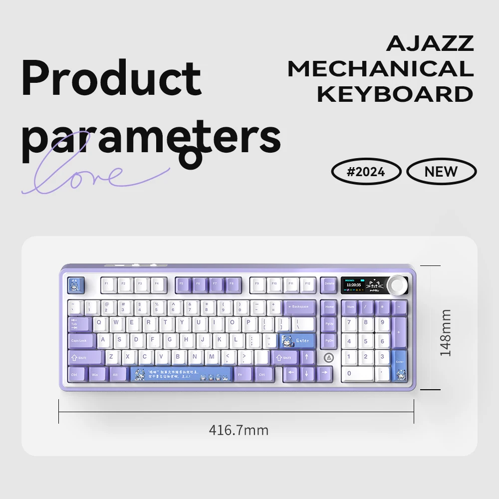 AJAZZ AK980 Gift switch three-mode Bluetooth+2.4G mechanical