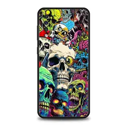 Skeleton Skull Soft TPU Phone Case - Stylish Protective Cover Shell - Samsung A20 (A1)