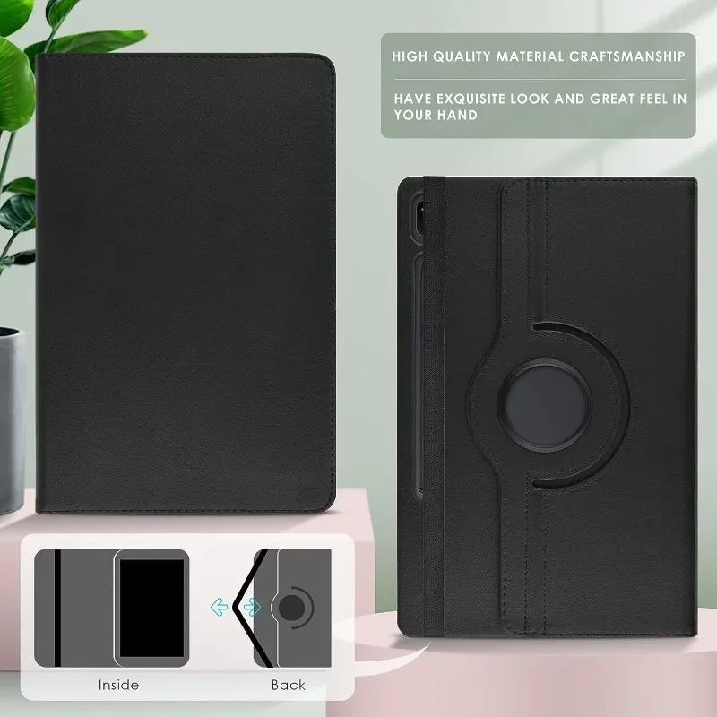 Estojo Rotativo para Samsung Galaxy Tab Capa do Tablet s9 Ultra 14.6 s8 Plus 12.4 s7 fe 11 Sm-x900 X916 X800 X810 T730 T970 360 360 - Imagem 2