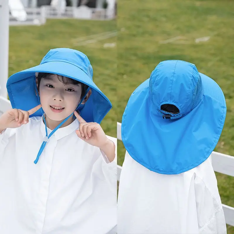 Chapeau de soleil pour enfants, couvre-cou et oreilles pour