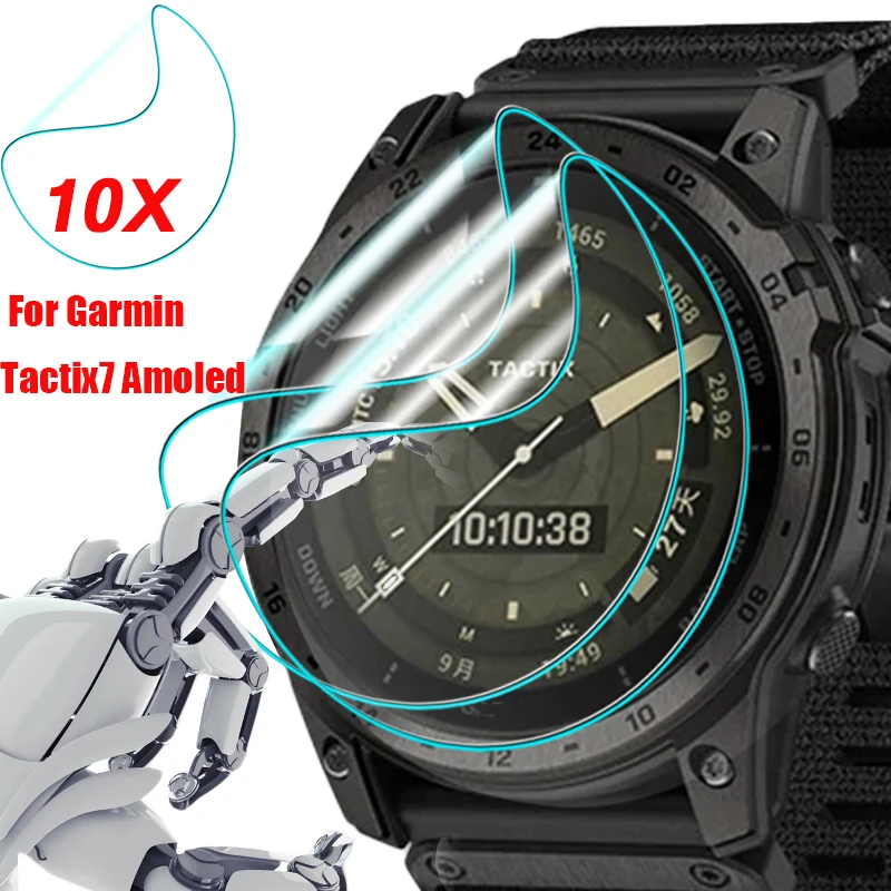 

Ультрапрозрачная тонкая защитная пленка для Garmin Tactical X7 Amoled, мягкая восстанавливаемая Гидрогелевая пленка, защита экрана часов от царапин