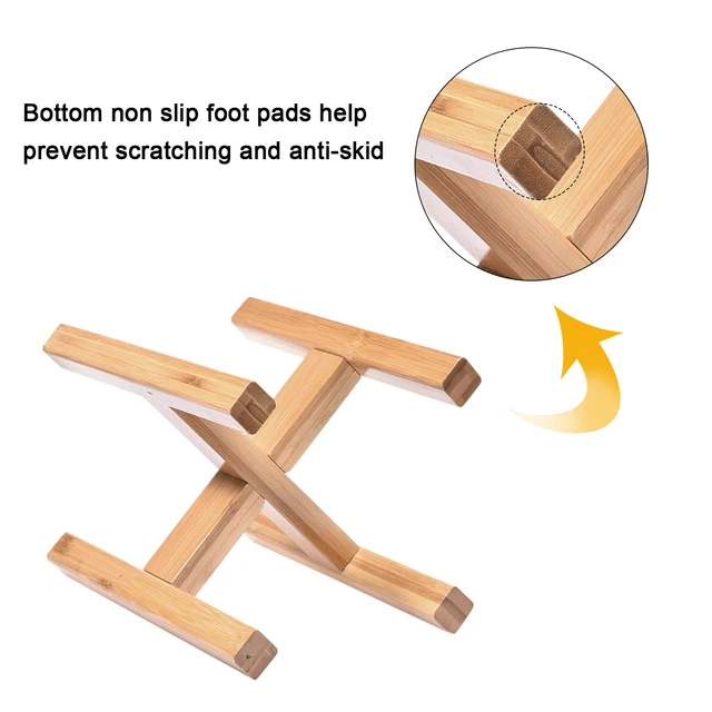 Négylábú Fa Virágcserép Tartó Növény És Zamatos Virágcserép-Kijelző Állvány Otthoni Kerti Terasz Dekoráció Polc Beltér - Image 5