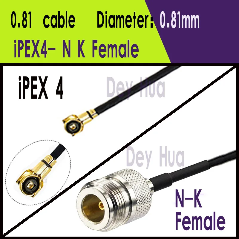 Рисунок 3 - IPEX1 IPEX4 до NK женский RF коаксиальный RG178 1