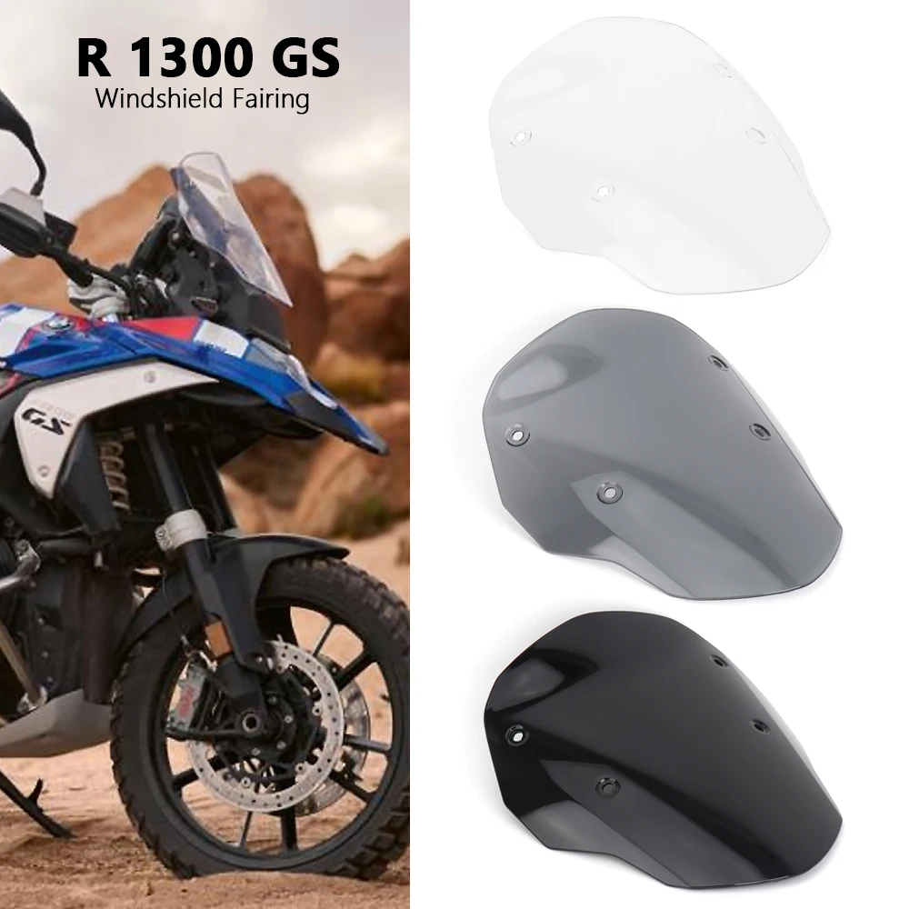 Side Windshield Wind Deflectors For BMW R1300GS / R1300GS Adventure 2024-2025 - Smoky Black, 3mm Thick