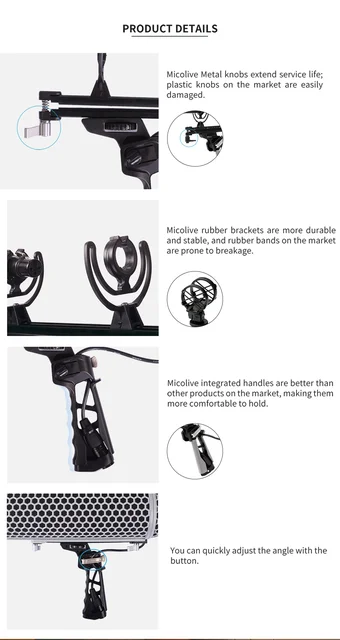 Microfono Blimp Micolive Con Dead Cat | Compatibile Rode NTG, Sennheiser MKE 600 | Sistema Antivento Professionale - Foto 10