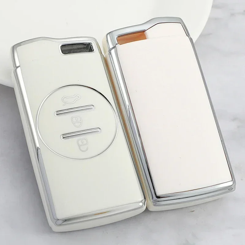Elegant TPU Car Key Fob Holder Protector - Fashionable Auto Shell Cover Accessory