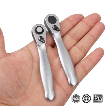 Mini 1/4" Double-Ended Ratchet Wrench 1