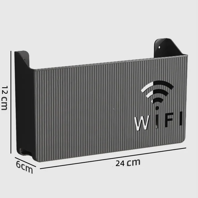 Bins Wall-mounted router box Office Media Decor Console Wifi Wifi box Wireless storage boxes Rack Bracket Hangings Wall Shelf 1