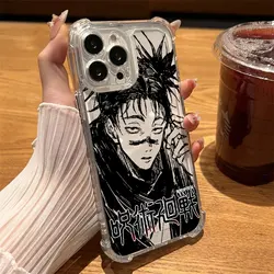 Clear Shockproof Anime Phone Case - Jujutsu Kaisen Choso Design - iPhone 14 (SJCLR 01)