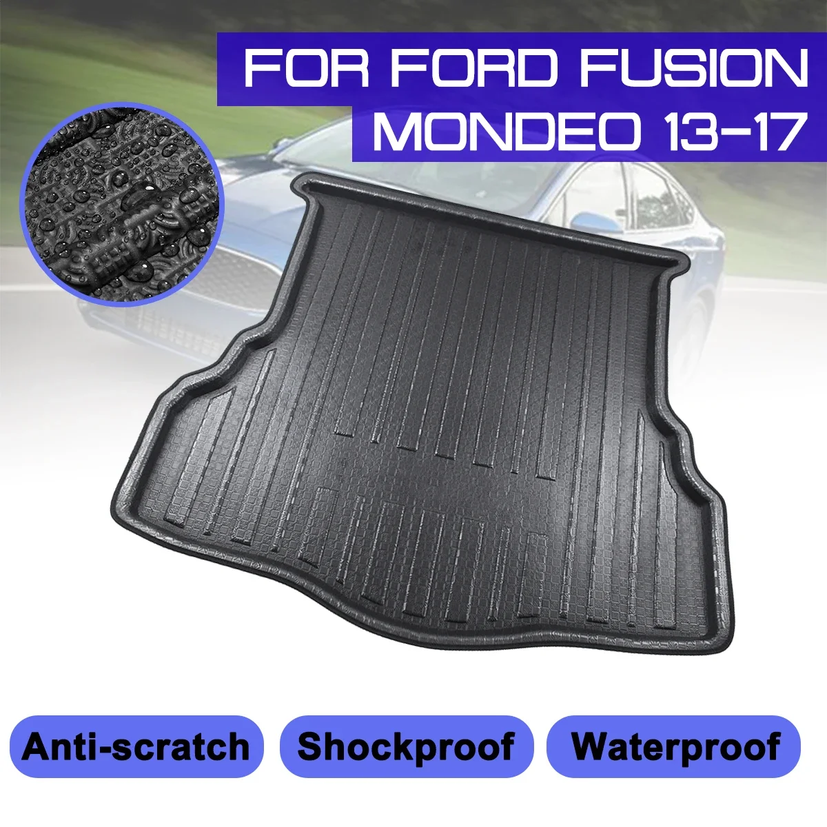 

Для Ford Fusion Mondeo 2013 2014 2015 2016 2017 автомобильный коврик для Пола Ковер задний багажник противогрязевая крышка