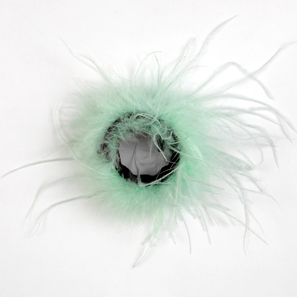 Bracciali A Scatto In Piuma Di Struzzo Naturale – Uposao – Colori Multipli – Anche Come Elastico Per Capelli E Cavigliera