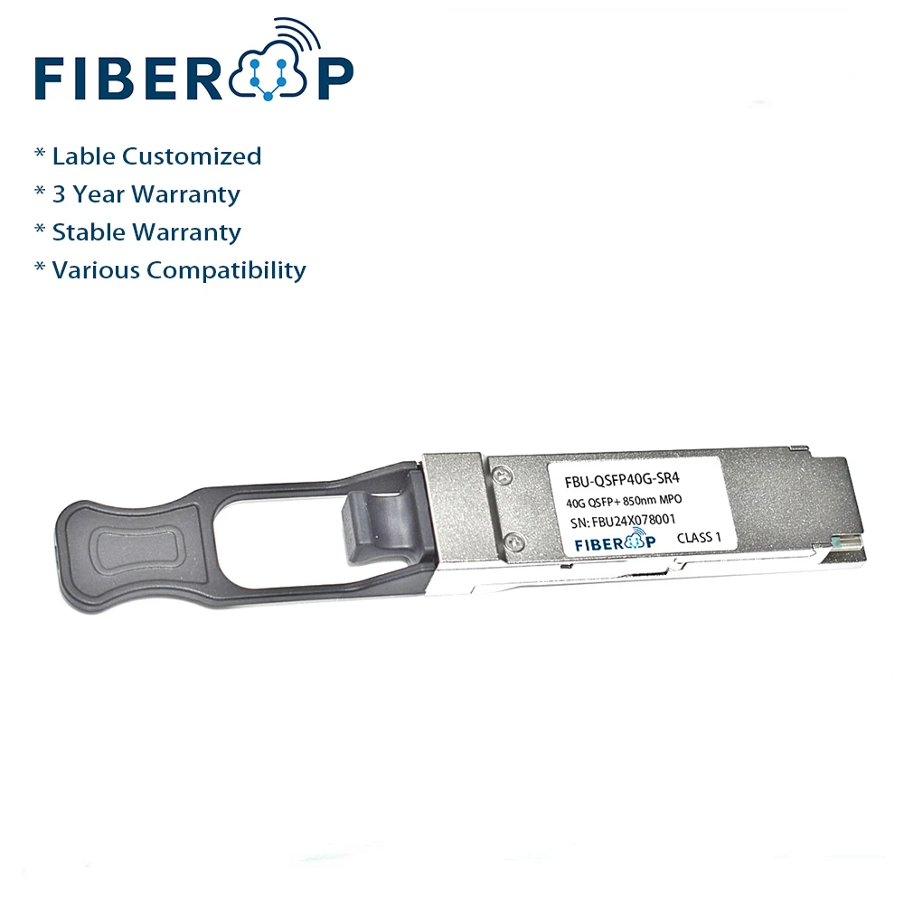 FIBERUP(2 pieces packed) FBU-QSFP40G-SR4 40G QSFP+ SR4 850nm 100m MPO optical transceiver module