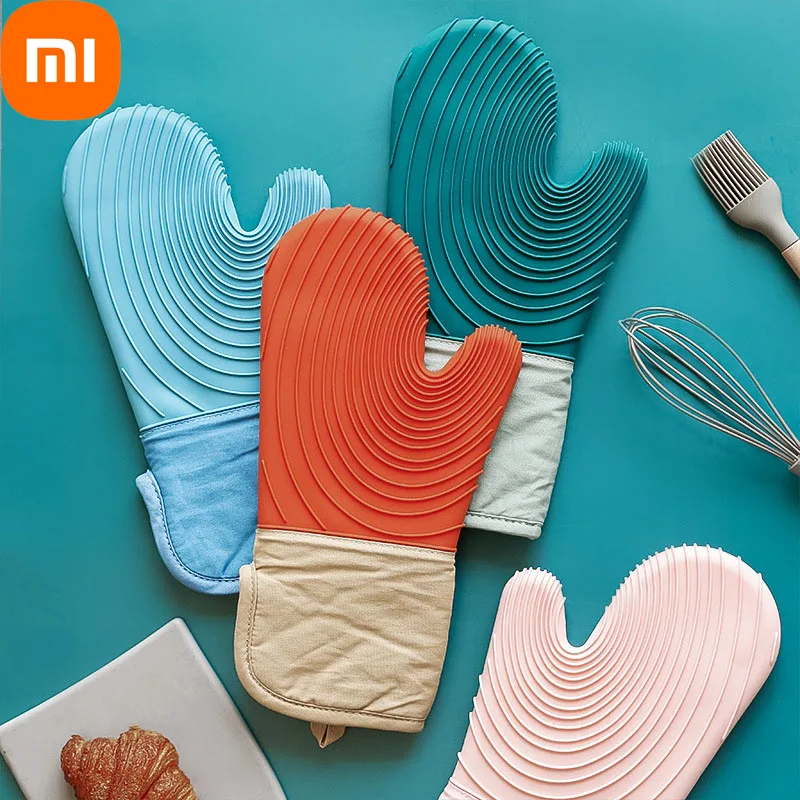 

Xiaomi Thickened Silicone Heat-proof Gloves Electric Oven Gloves Microwave Oven Gloves Kitchen Utensils Cookware Accessories