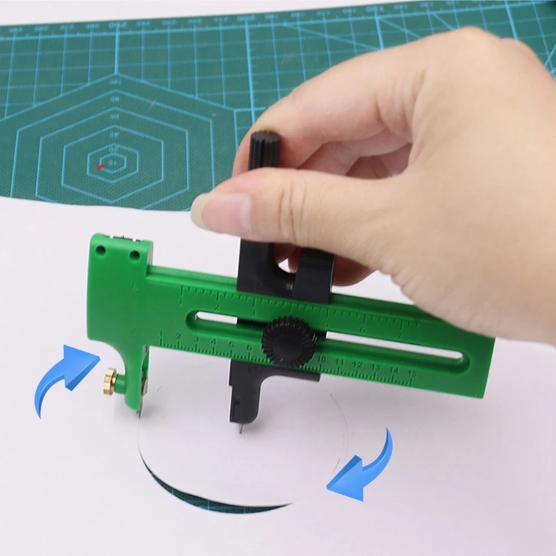 Coupe-cercle Rotatif Réglable 4-12 Pouces - Outil Pour Découper Des Cercles Dans Le Papier, Carton, Avec Lames De Rechange