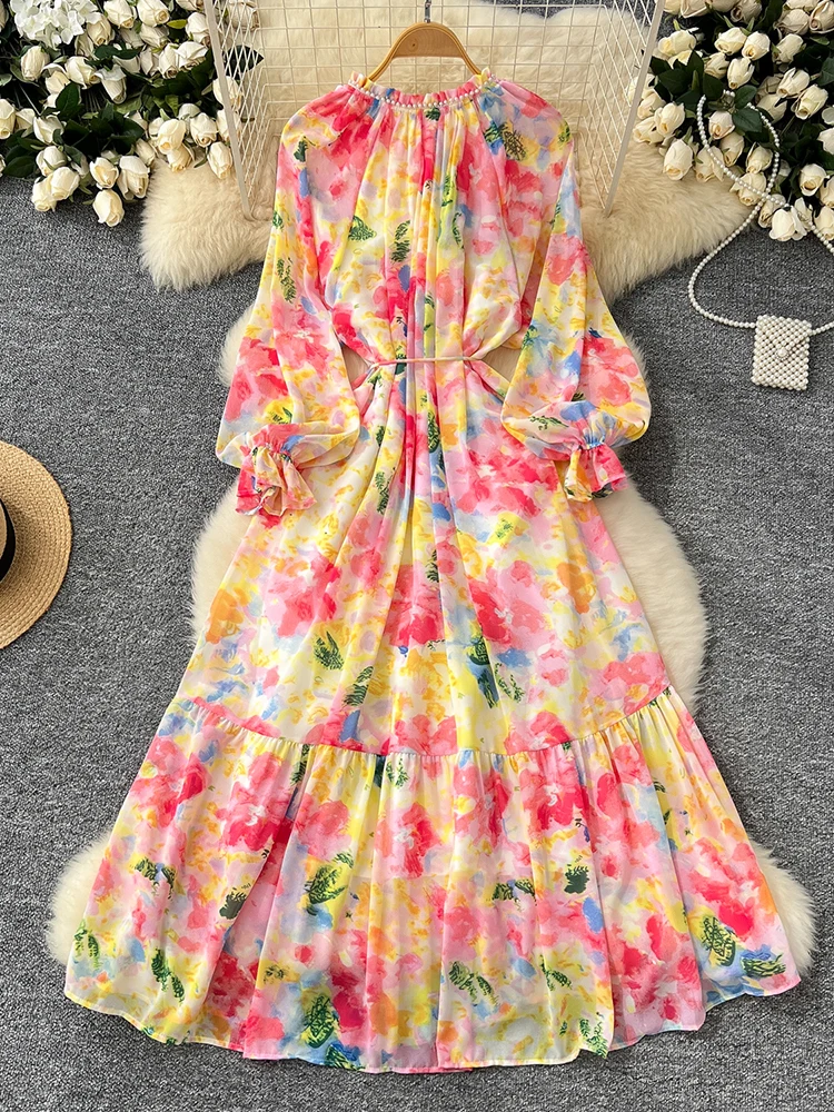 chinese dress ladies Dresses for Women Sleeveless 2024 Chiffon Halter Backless Dress with Long  Train for Vacation Trendy Dress Beige at Amazon Women's Clothing store