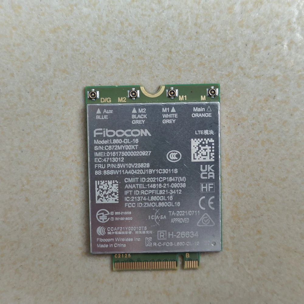 L860-GL-16 FRU 5W10V25828 LTE CAT16 WWAN 카드 (씽크패드 T14, T14s, L14, L15, P14S, P15V, X13 요가 3세대, X1 나노 2세대, T16, P16S