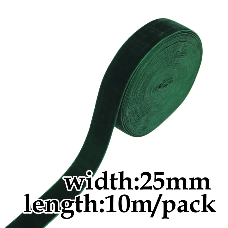Rouleau Ruban Velours 25 Mm X 10 M - Pour Emballage Cadeau, Décoration, Artisanat - Couleur Selon Arrivage