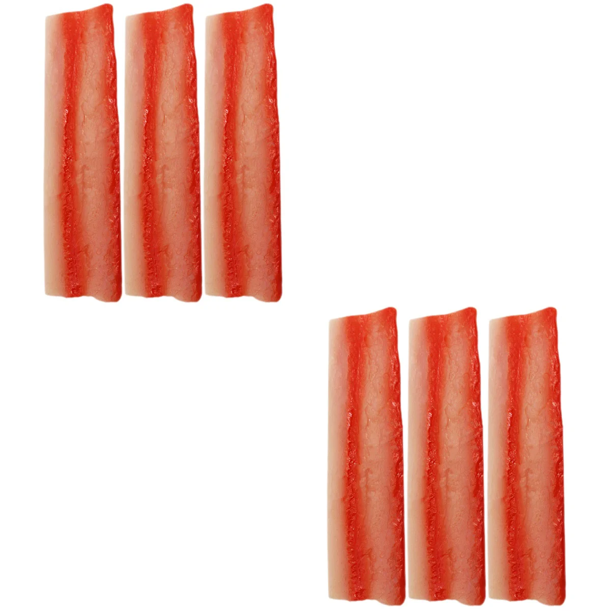 

6 pcs Fidget Stretchy Sensory Toys Realistic Bacon Models Imitation Bacon Strips