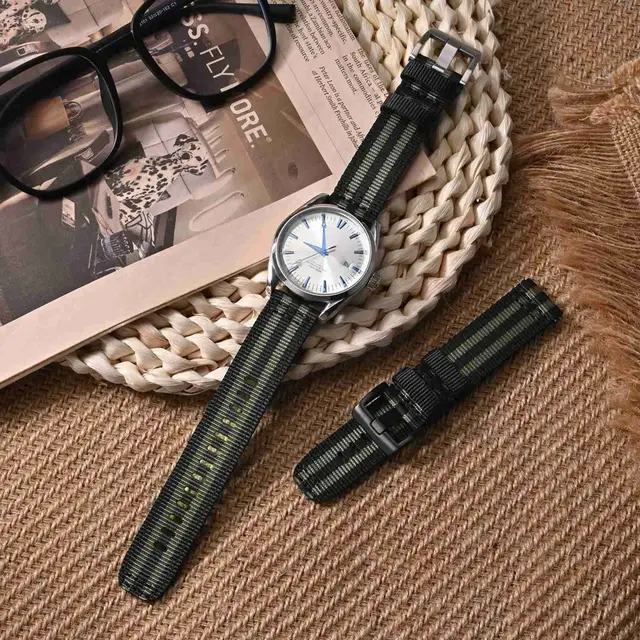 Cinturino Nylon Annefit 18-22mm | Con Fibbia Acciaio Per Orologi Uomo Donna - Foto 2