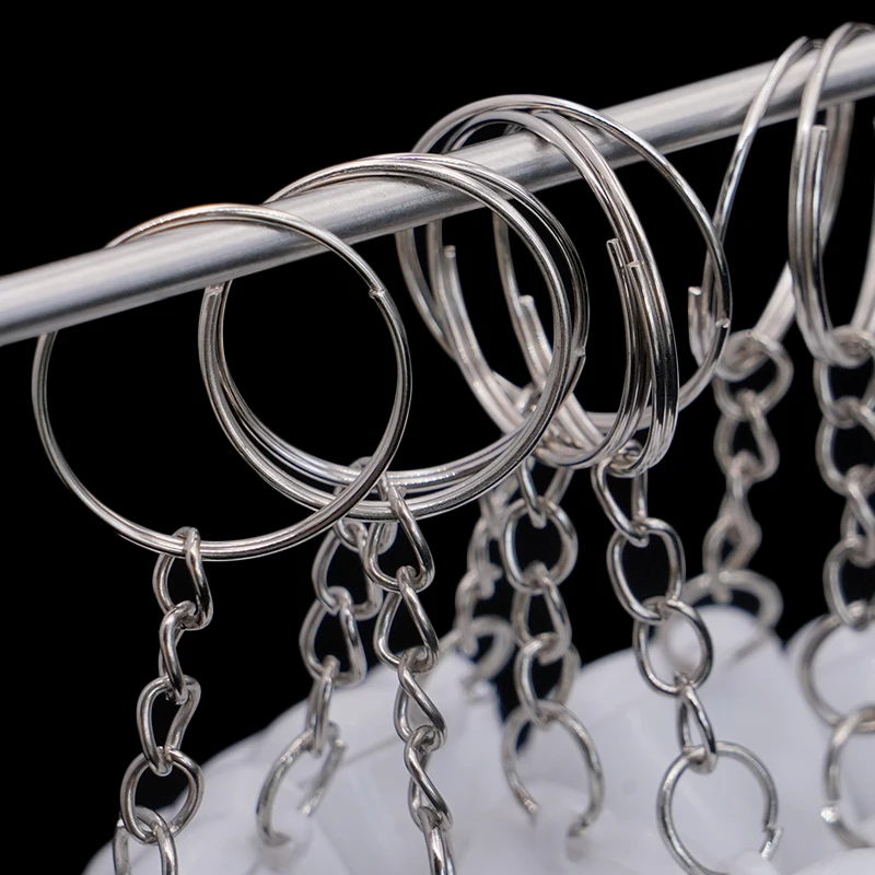 10PCS 흰색  치아 상자 열쇠고리 장식 액세서리, 스테인레스 스틸 열쇠고리가 있는 치아 모양 장식 열쇠고리