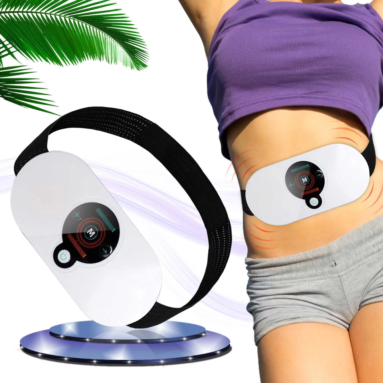 Electric Abdominal Massage Body Slimming Belt Muscle Stimulator Usb