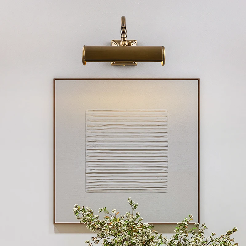 Brass Makeup Mirror Lamp，warm light not glaring, living room mural lighting fixtures, 20cm interior decorative light