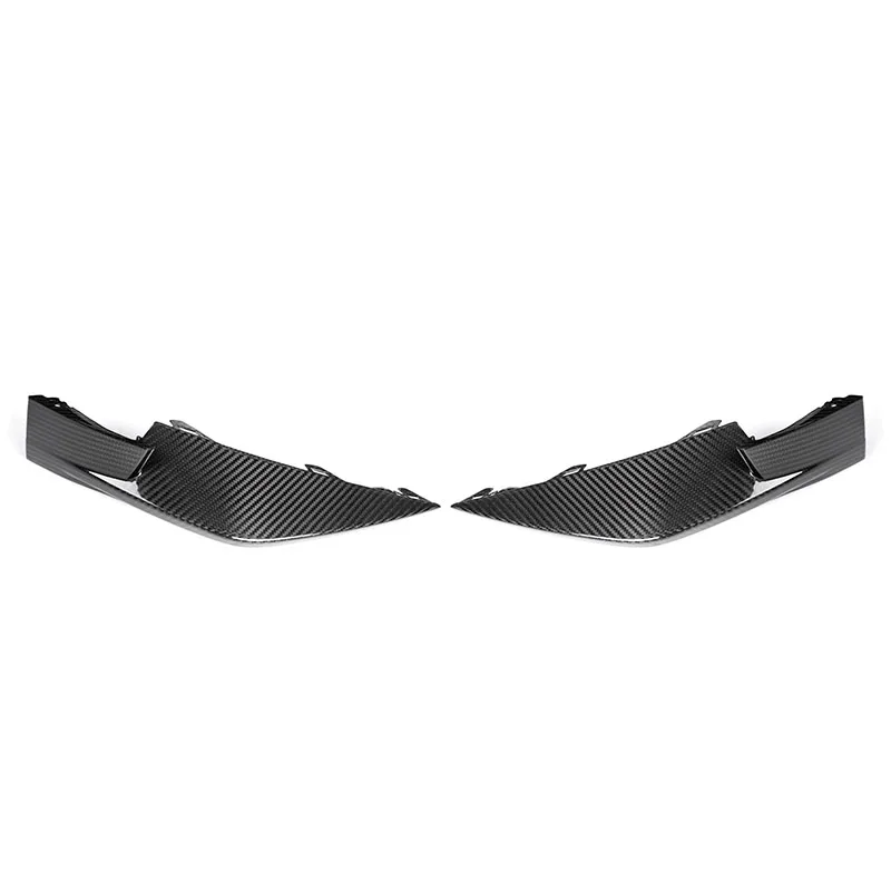 BMW G80 G81 G82 G83 M3 M4 2021-IN용 드라이 카본 파이버 자동차 프론트 범퍼 스플리터 립, 프론트 스플리터 교체 립 에이프런 트림