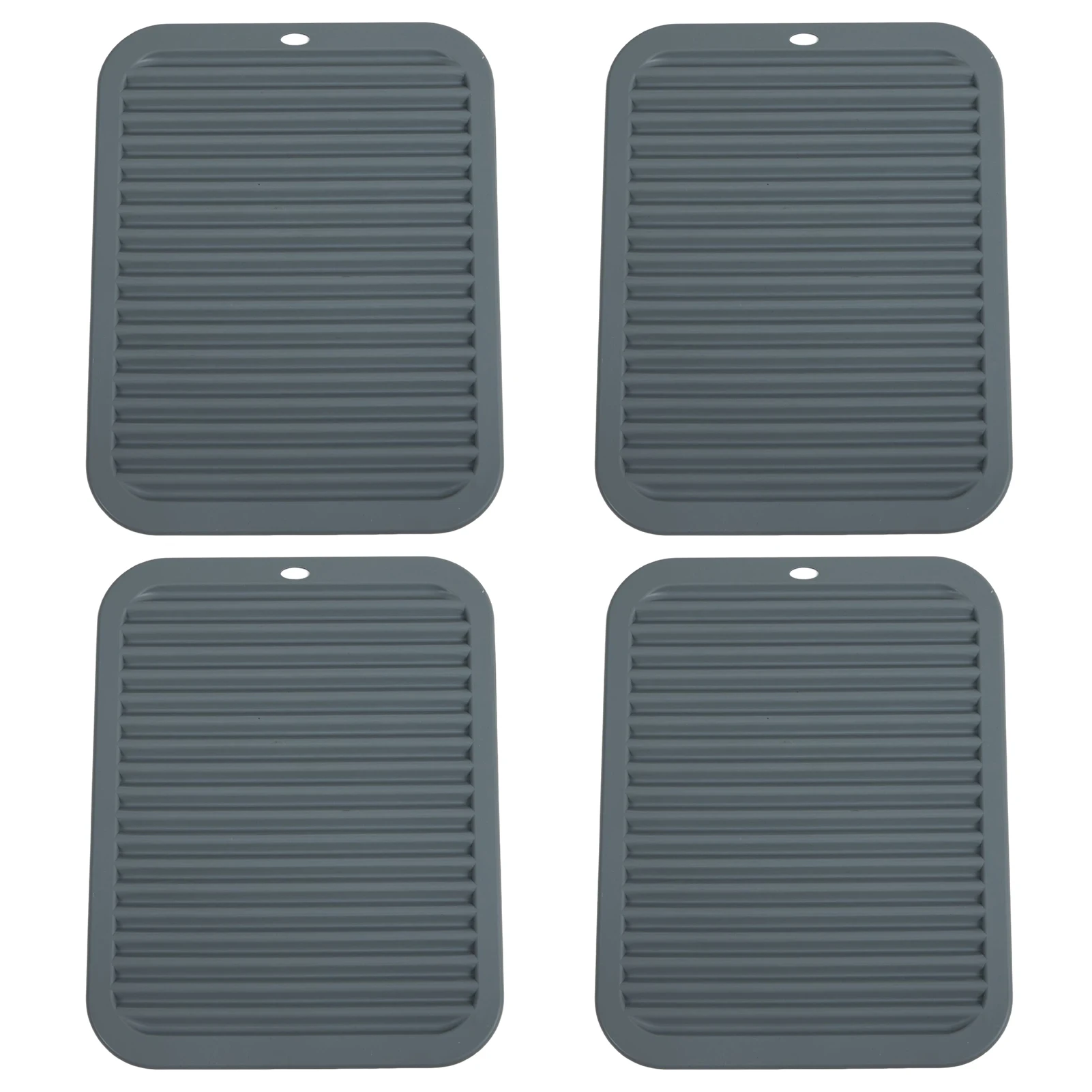 

4pcs Multipurpose Soft Silicone Easy Clean For Worktop Cooking Dining Kitchen Mat Cup Dishes Coasters Heat Resistant Food Grade
