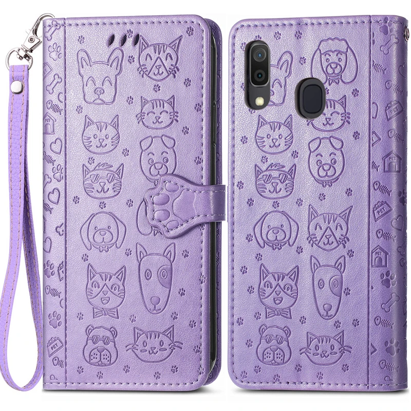 Leather Wallet Flip Case For Samsung Galaxy A30 A30s A305F