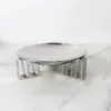 Modern simple European stainless steel silver round fruit tray ornament model house sales office soft decoration 2
