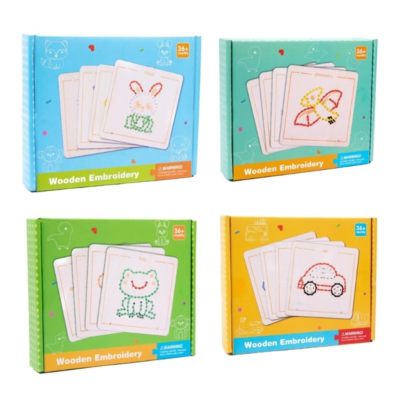 

Stringing Puzzle Toy Early Learning Threading Animal/Car Toddler Birthday Gift