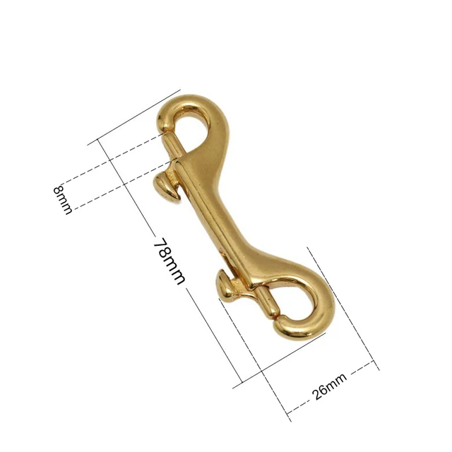 Solid Brass Double End Snap Hook Bolt Trigger Clip Heavy Duty