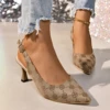 Brand Designer High Heels Sandals Women 2024 Summer Pointed Toe Ankle Straps Pumps Woman Plus Size 42 Thin Heeled Party Shoes 1