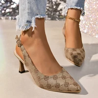 Brand Designer High Heels Sandals Women 2024 Summer Pointed Toe Ankle Straps Pumps Woman Plus Size 42 Thin Heeled Party Shoes 1